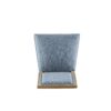French Country Dining Chairs (Set of 2) Elegant Cane Backrest & Upholstered Seats With Fluted Legs And Weathered - Slate Blue - Image 14