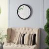 Transitional Decor Style Mango Wood Wall Mirror Wall Decor With Frame Of Solid Mango Wood For Bathroom, Entryway Console Lean Against Wall - Black - Image 8