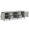Connaught - Wide TV Stand - Fog Gray - Image 9