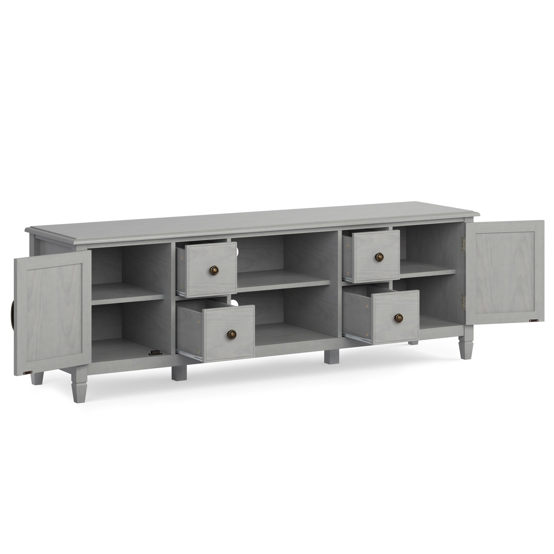 Connaught - Wide TV Stand - Fog Gray - Image 9