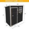 Outdoor Storage Shed Kit Perfect To Store Patio Furniture - Black - Image 4