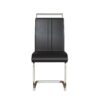 Dining Chairs Set, Kitchen Modern Metal Chairs With Padded Seat High Back And Sturdy Chrome Legs, Chairs For Dining Room (Set of 4) - Black - Image 13
