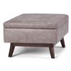Owen - Coffee Table Storage Ottoman - Distressed Gray Taupe - Image 3