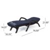 Mikael - Outdoor Chaise Lounge With Cushion - Dark Brown - Image 5