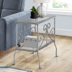 Accent Table, Side Traditional - Silver