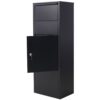 Large Package Delivery Parcel Mail Drop Box With Lockable Storage Compartment Heavy Duty Weatherproof For Express Mail Delivery For Home & Business Use - Black - Image 11