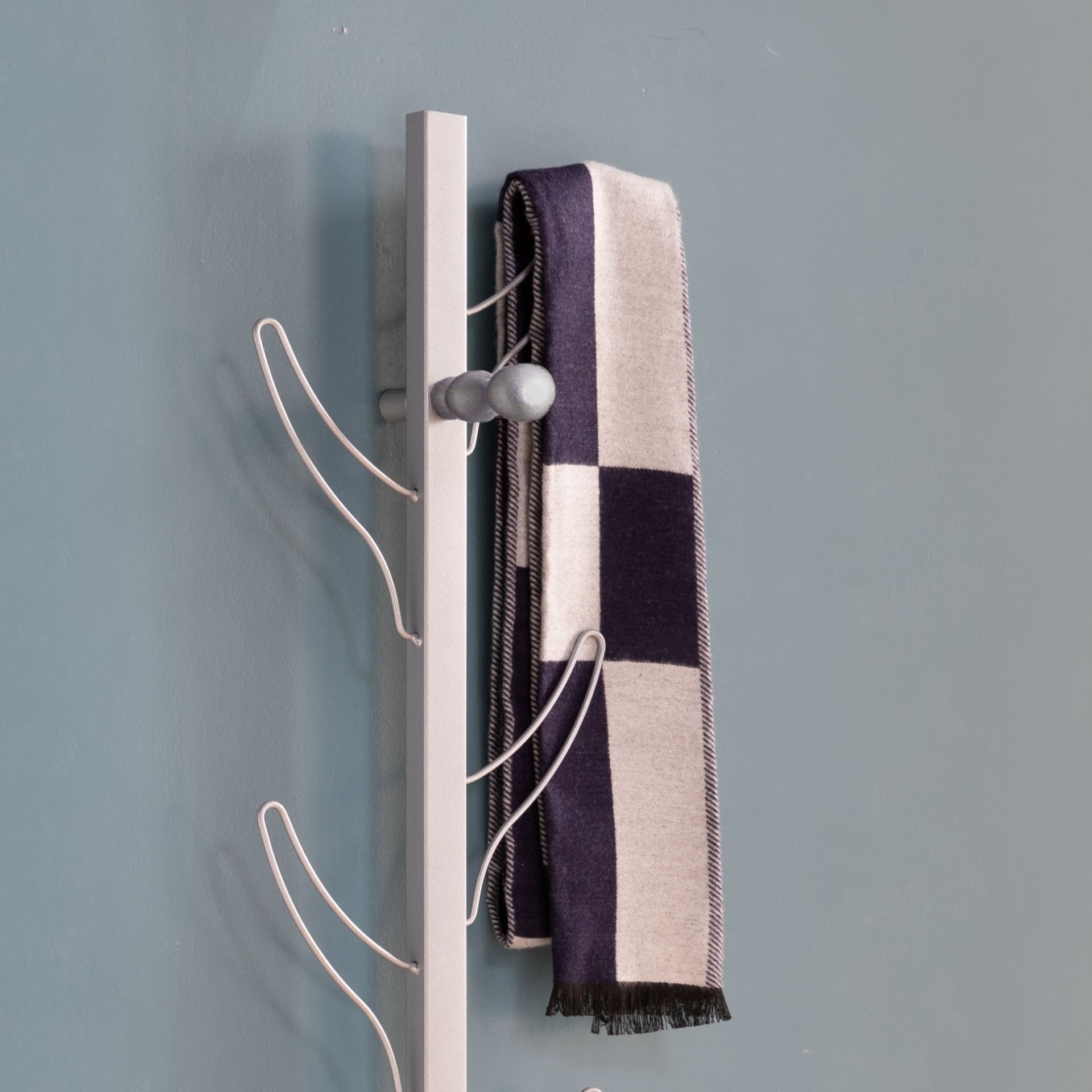 Vertical Eight Hook Coat Rack Wall Mount - Silver - Image 5