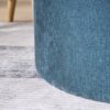 Classic Chenille Storage Ottoman Set With Drum Shaped Stool And Desktop Panel - Dark Blue - Image 8