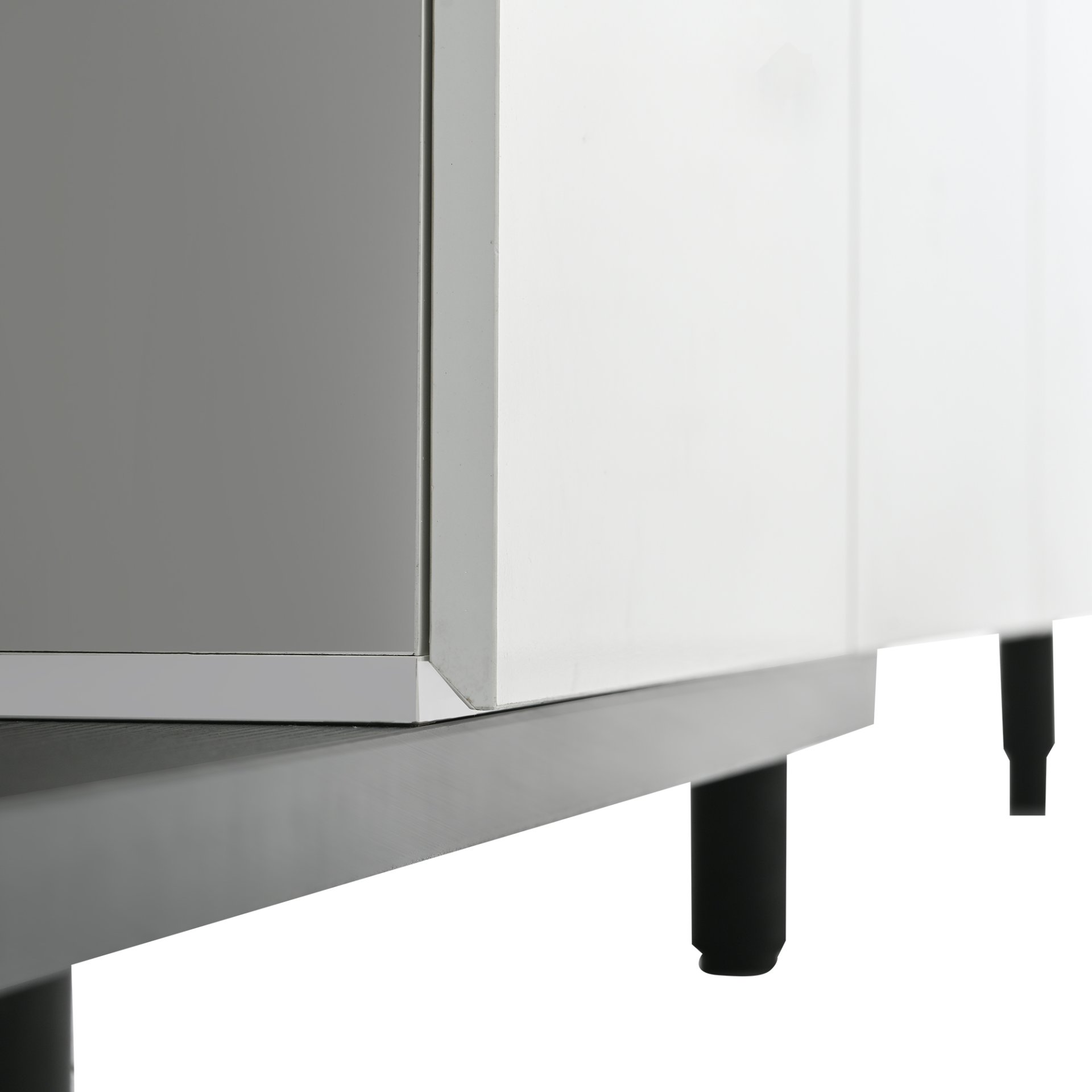 Modern Stylish Extendabletv Stand TV Cabinet For 80" TV - Black / White - Image 7