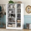 3 Door Shutter Wardrobe & Shelves - White - Image 18