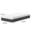 Pur Chill - 12" Twin Soft Mattress With Phase Change Cooling Fabric - White / Gray - Image 3