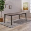 Rustic Farmhouse Dining Table With Square Leg Design - Brown - Image 7