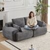 Compressed Sofa, 2 Seater Large Sectional Couches For Living Room - Gray - Image 8