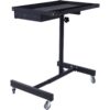 Adjustable Tear Down Work Table With Drawer For Garages, Repair Shops, And Diy, Portable, (4) 2.5" Swivel Casters, 220 Pound Capacity, Rubber Corners, Heavy Duty Steel - Black - Image 4