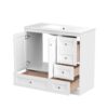 Shaker Free Standing Bathroom Vanity Cabinet With Sink, Soft Close Drawers And Doors - White - Image 14