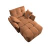 Ergonomic Single Seater Sofa With Ottoman, High Resilience Support Cushions, Easy Assembly Modern Lounge Chair - Burnt Orange - Image 6