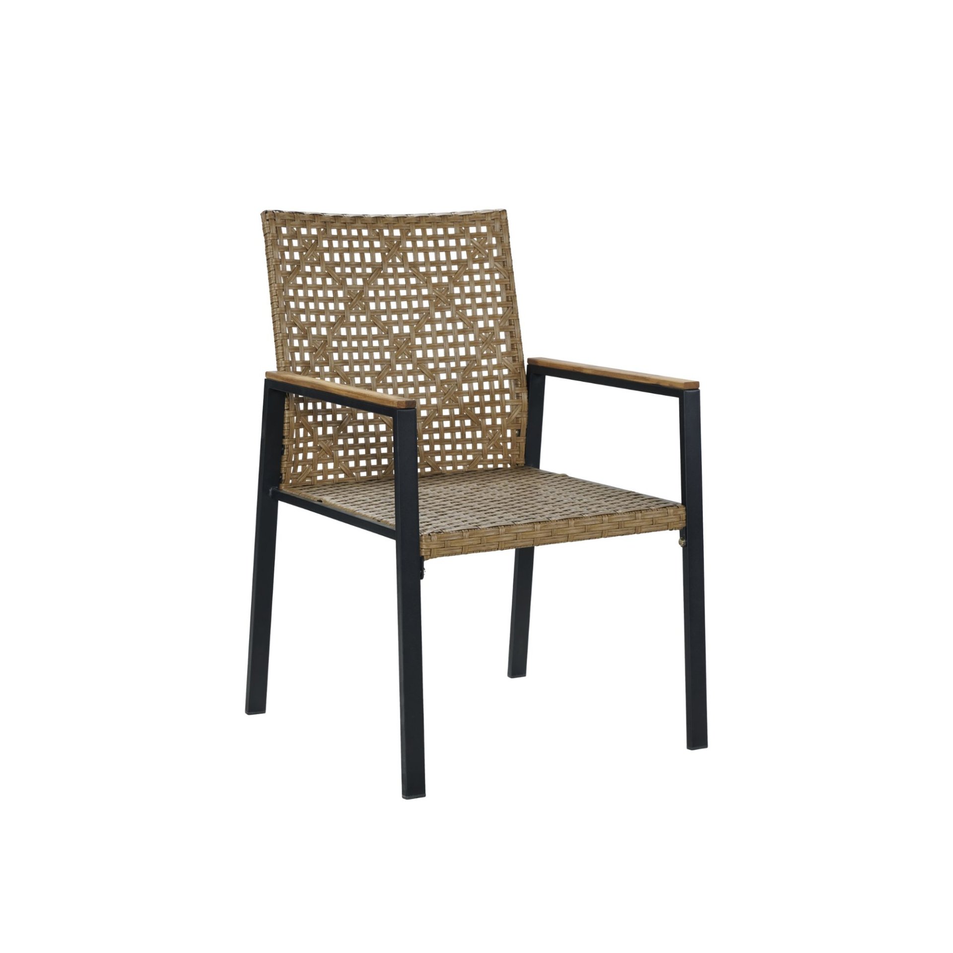 All Weather Patio Dining Table Set With Top And Umbrella Hole - Rattan Outdoor Furniture - Yellow - Image 15