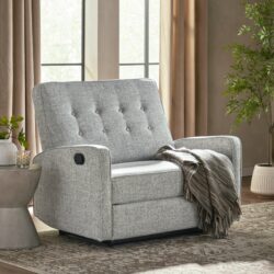 Wide Manual Standard Recliner - Light Gray
