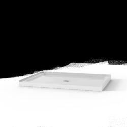 Shower Base Anti Slip Center Drain Single Threshold 32" X 48" - White