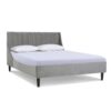 Aspen - Queen Vertical Tufted Modern Headboard Platform Bed Set - Opal Gray - Image 2