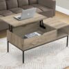 Table, Rectangular, Cocktail, Lift - Top, Contemporary & Modern - Taupe - Image 5