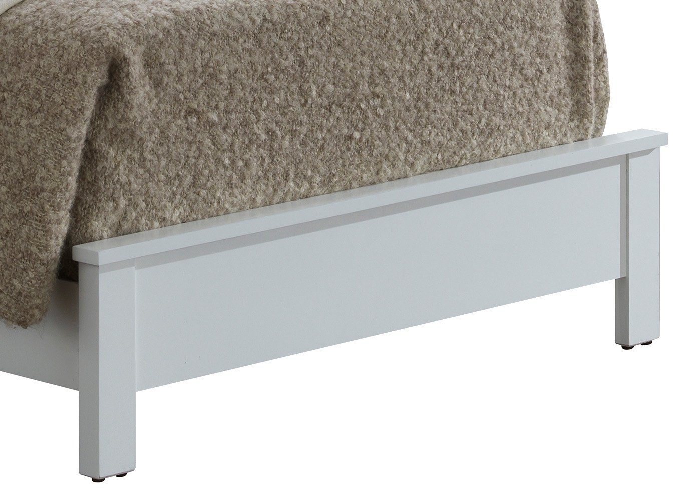 Twin Elegant Transitional Bed For Comfort - White - Image 4