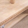 Modern Wood Coffee Table With Beaded Trim, Light, Farmhouse & Coastal Living Room Furniture - Natural - Image 9