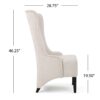 Alight - Upholstered Dining Chair With High Back And Birch Wood Legs - Beige - Image 10