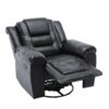 360° swivel And Rocking Home Theater Recliner Manual Recliner Chair With Wide Armrest For Living Room - Black - Image 14