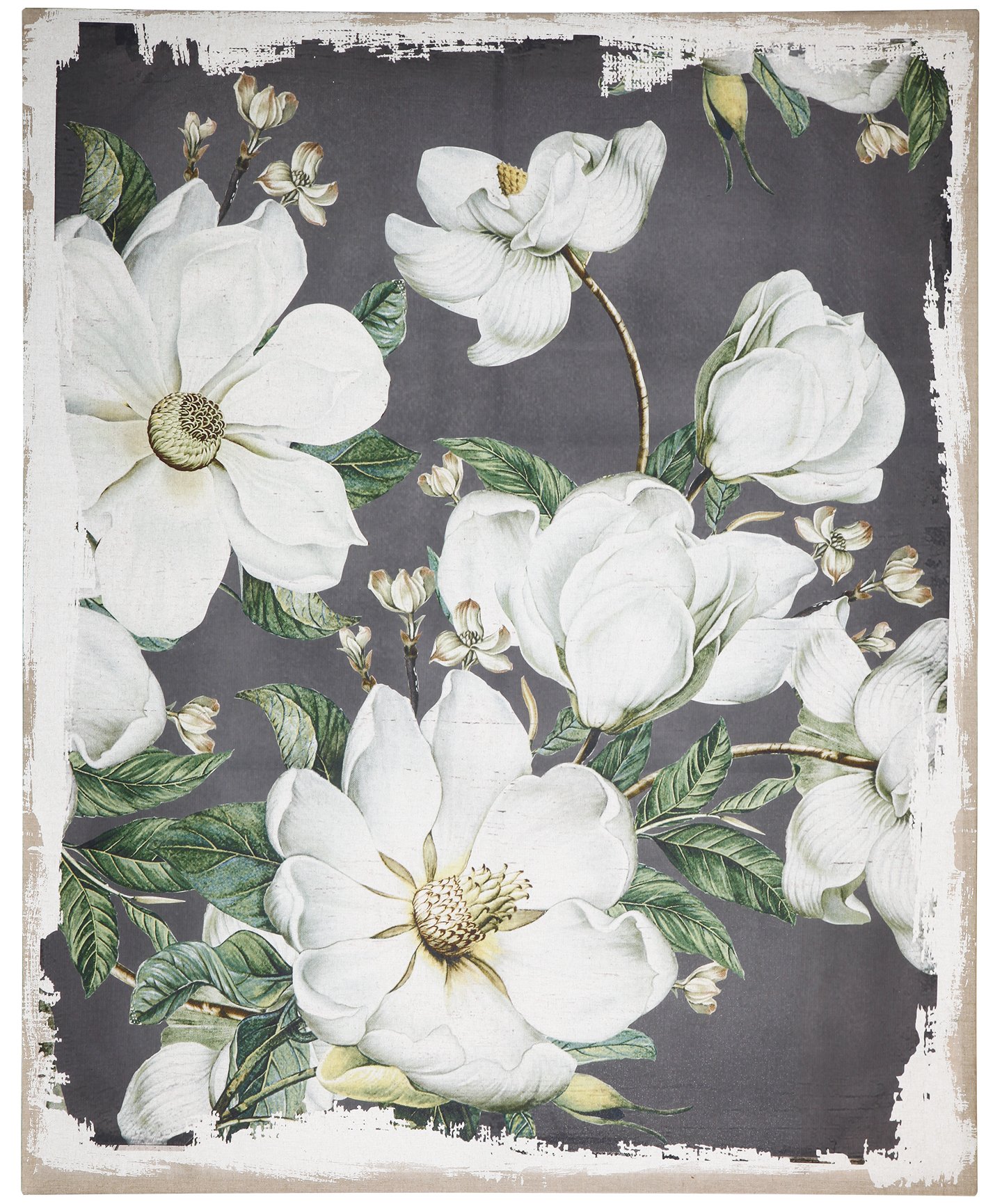 Large Botanical Wall Art Prints, Home Decor For Living Room Dining Room Bedroom Hallway - White / Gray - Image 2