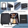 20" Carry On Luggage Lightweight Suitcase, Spinner Wheels - Blue - Image 6