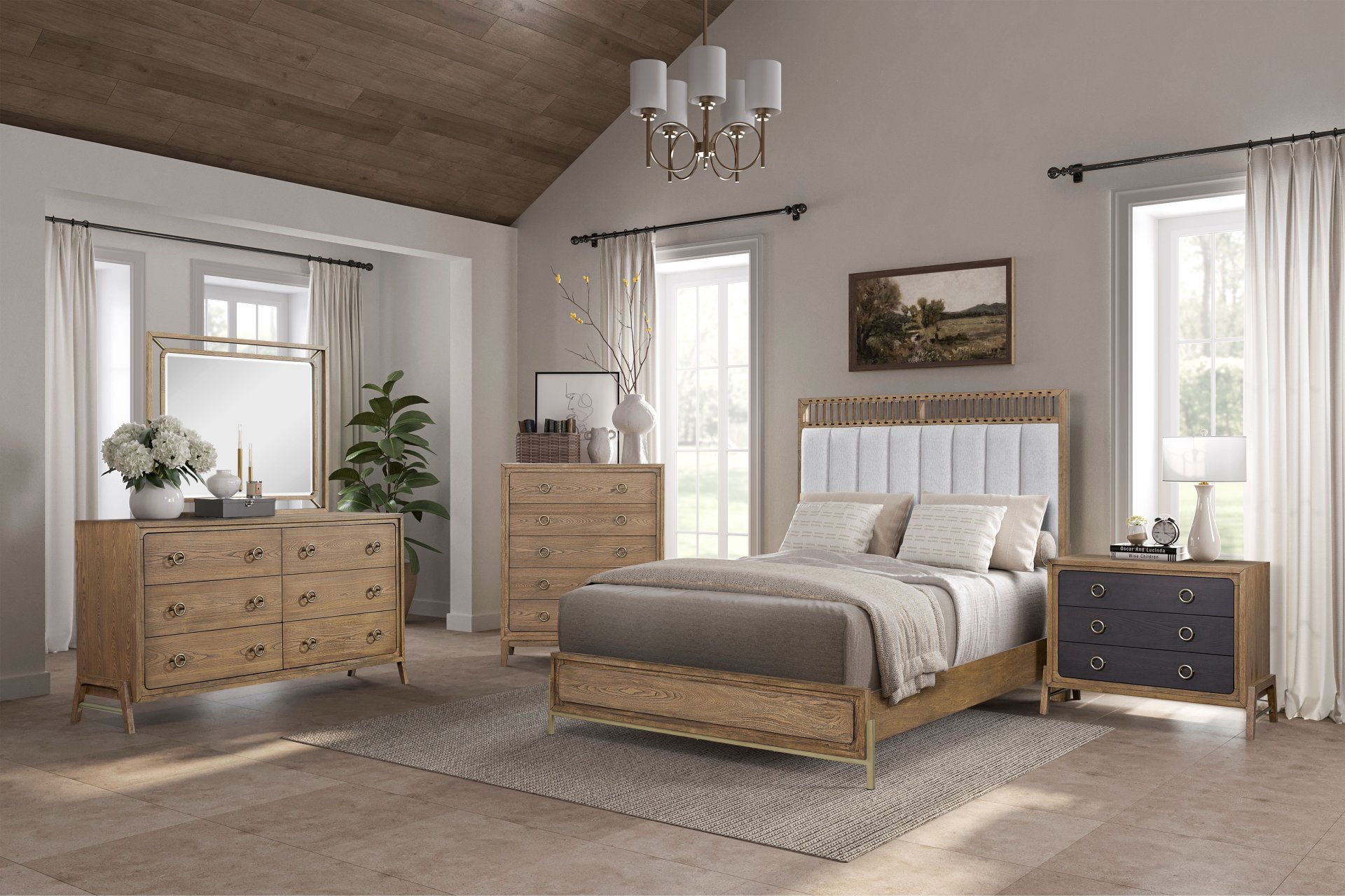 5 Drawer Dresser - Latte - Image 3