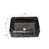 Rectangular Vessel Bathroom Sink - Black / Gray - Image 3