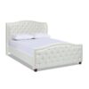 Fontana - Queen Wingback Upholstered Platform Bed Frame - Antique White - Image 3