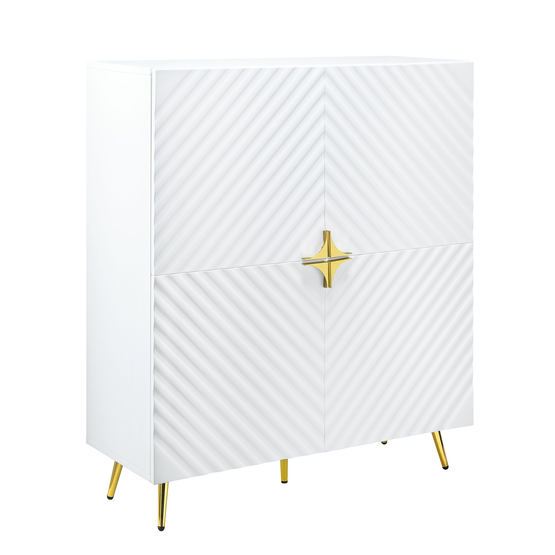 Gaines - High Gloss Accent Cabinet - White - Image 4