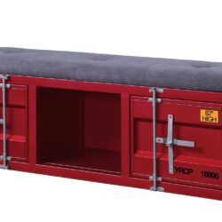 Cargo - Bench With Storage - Gray / Red