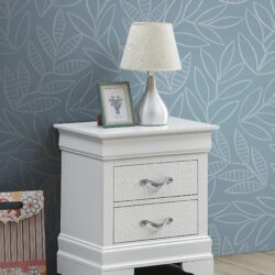 Lorana - Nightstand - Silver Champagne