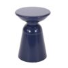 Serenita - Outdoor Iron Side Tables With Flared Design, (Set of 2) - Navy Blue - Image 5