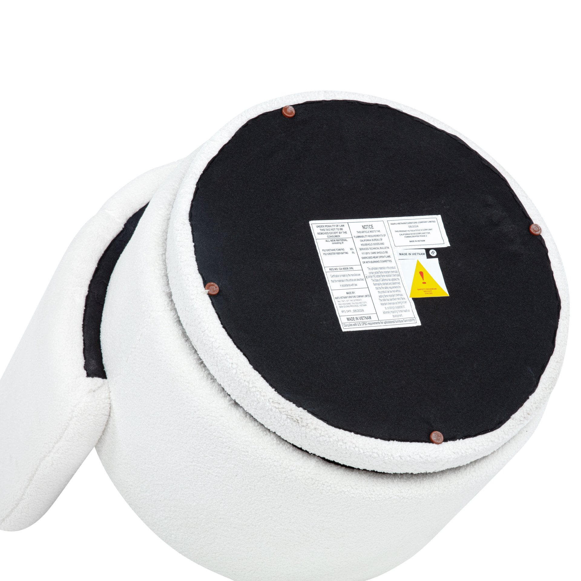 Modern 360 Degree Swivel Back Sofa Chair With Storage Space Boucle, Perfect For Bedroom And Living Room - Beige - Image 9