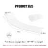 2 Piece Outdoor Chaise Lounge Chair Cushion Set, Polyester Replacement Seat Pads - Gray - Image 3