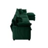 Modern Upholstered 4 Seater Corduroy Sofa With Footstool With Arm And Throw Pillows - Green - Image 16
