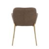 Daniella - Contemporary Dining Chair (Set of 2) - Gold / Espresso - Image 5