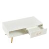 Modern Rectangle Coffee Table With Legs, Sliding Drawer For Storage - White - Image 8