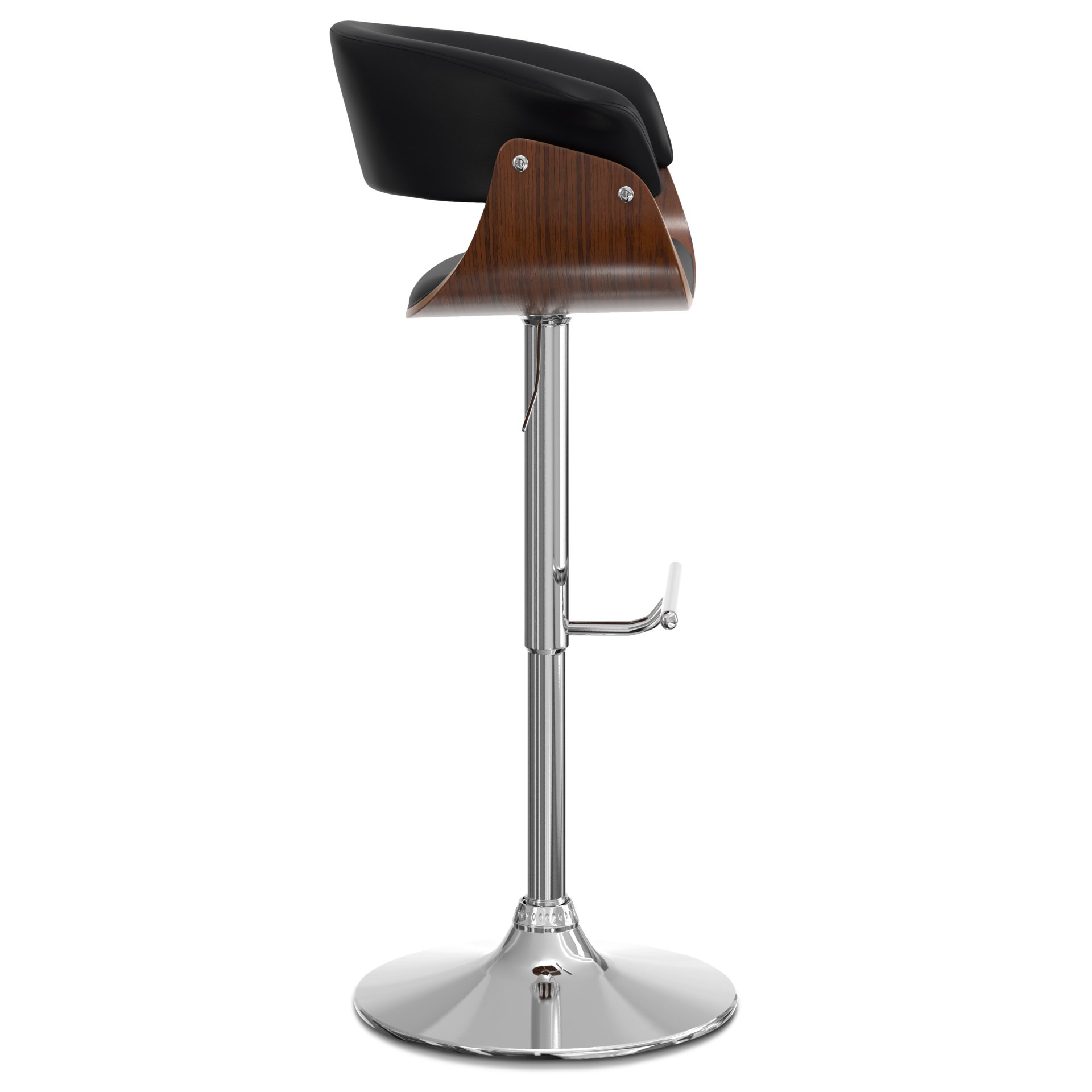 Sheldon - Adjustable Swivel Bar Stool - Black - Image 3