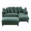 Upholstered Sectional Sofa With Movable Ottoman And Storage - Green - Image 17