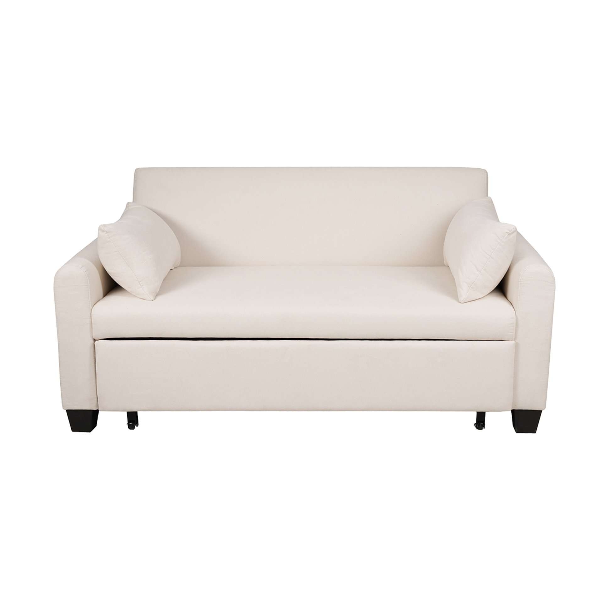 Balus - Extra Large 2 In 1 Sofa Bed With Storage Bag, Adjustable Backrest And Cushions - Beige - Image 10