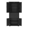 Storage Cabinet With Multi Functional Storage Space, 2 Drawers, Adjustable Shelf - Black - Image 13