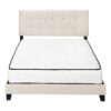 Queen Size Bed Upholstered Transitional - Beige - Image 2