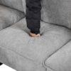 U - Shaped Sectional Sofa Modular Sofa Couch With A Movable Ottoman, A Coffee Table With Hidden Charging Devices For Living Room - Gray - Image 14