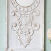 Large Wooden Wall Art Panels With Distressed Round Mirror Accents (Set of 2) - White - Image 8